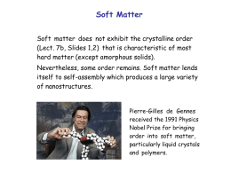 Soft Matter - University of Wisconsin–Madison