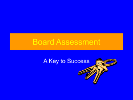 Board Assessment - Xaverian Brothers Sponsored Schools