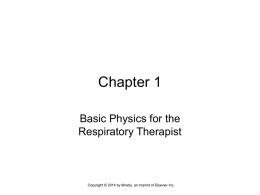 Physics for the Respiratory Therapist