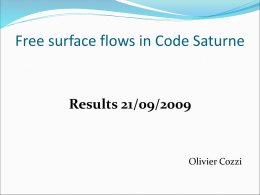 Free surface flows in Code Saturne
