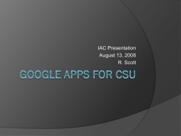 Google Apps for CSU - Colorado State University