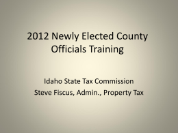 2010 Newly Elected County Officials Training