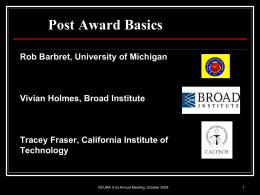 Post Award Fundamentals - Research and development