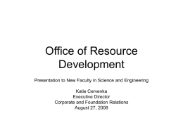 Office of Resource Development