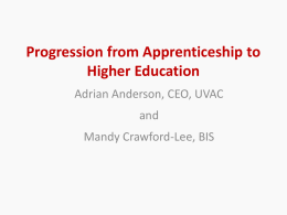 Higher Apprenticeship - University Vocational Awards Council