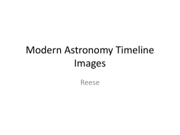 Modern Astronomy Timeline
