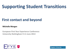 Supporting Student Transitions part 1