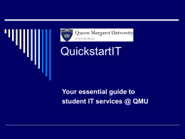 IT basics - Queen Margaret University