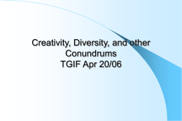 Diversity and the Roots of Creativity