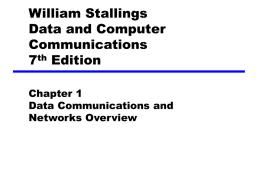 Chapter 1 Data Communications and Networks Overview