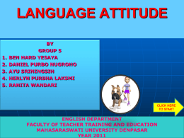 LANGUAGE ATTITUDE