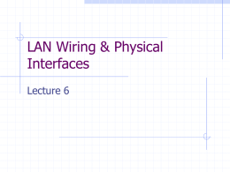 LAN Wiring & Physical Interfaces