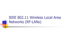 IEEE 802.11 based WLANs