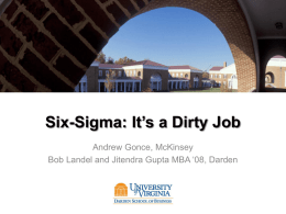 Six Sigma - University of Virginia