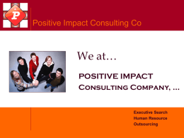 We at… - Positive Impact Consulting Co.