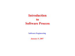Software Process - Bethune