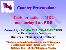 Country Report Lao PDR