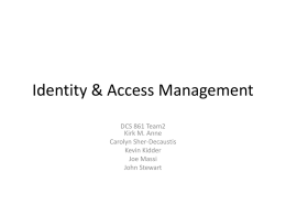 Identity Management - Seidenberg School of Computer