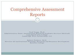 Comprehensive Assessment Reports