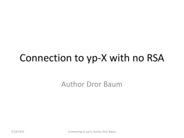 Connection to yp
