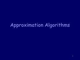 Approximation Algorithms - Renmin University of China