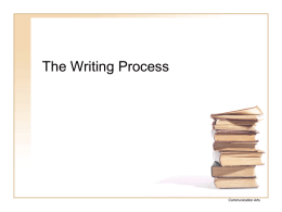 The Writing Process - 5th Grade Bulldogs
