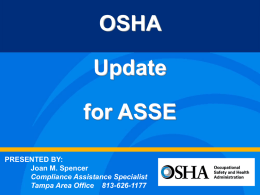 OSHA Update for ASSE - Feb 2014