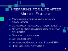 Preparing for Life after Middle School