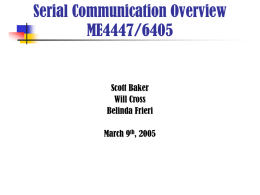 Serial Communication Overview