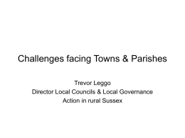 Challenges facing Towns & Parishes