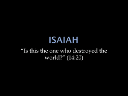 Isaiah - God's Character