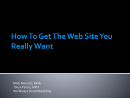 How To Get The Web Site You Really Want