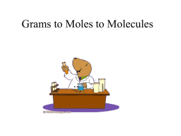 Grams to Moles to Molecules - South Kingstown High School
