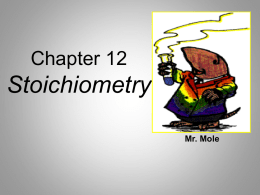 Chapter 12 Stoichiometry - (Home) Collinsville Public Schools