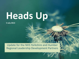 Heads Up - Yorkshire and the Humber