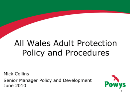 Powys Presentation Template 2007