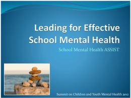 Leading for Effective School Mental Health - SMH