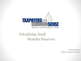 Subsidizing Small Modular Reactors