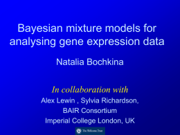Bayesian mixture models for analysing gene expression data