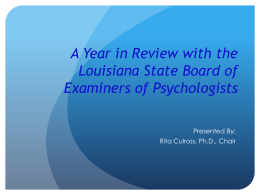 Louisiana State Board of Examiners of Psychologists