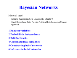 Bayesian Networks - Reinhard Blutner