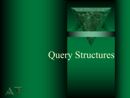 Chap3. Query Structures