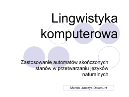 M. Junczys-Dowmunt - Lingwistyka komputerowa. Zastosowanie