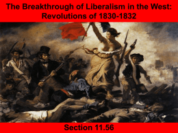 The Breakthrough of Liberalism in the West: Revolutions of