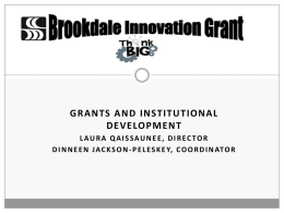 Brookdale Innovation Grants Now B I G GER than ever