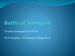 Battle of Stalingrad - St Flannan's College History