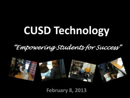 CUSD Technology “Empowering Students for Success”