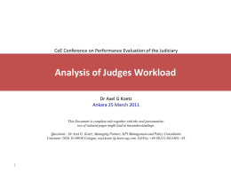 CoE Conference on Performance Evaluation of the Judiciary