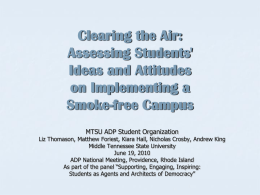 Clearing the Air: Assessing Students' Ideas and Attitudes
