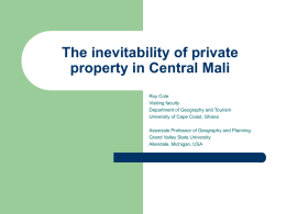 The inevitability of private property in Africa